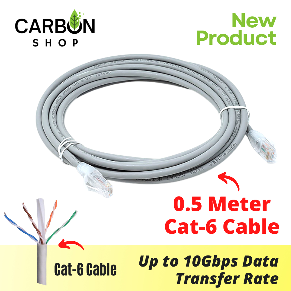 0.5 Meter Cat6 Cable Premium Gigabit LAN Cable for High Speed Internet