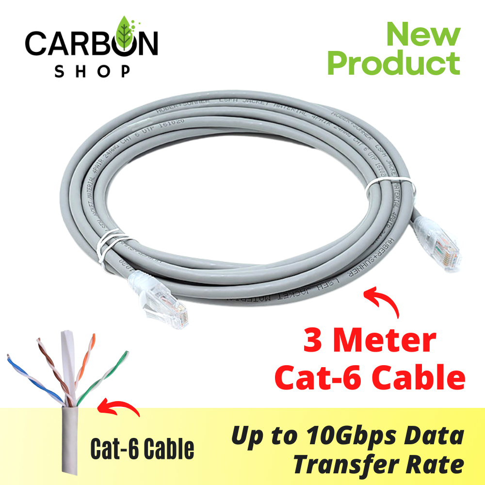 3 Meter Cat6 Cable Premium Gigabit LAN Cable for High Speed Internet